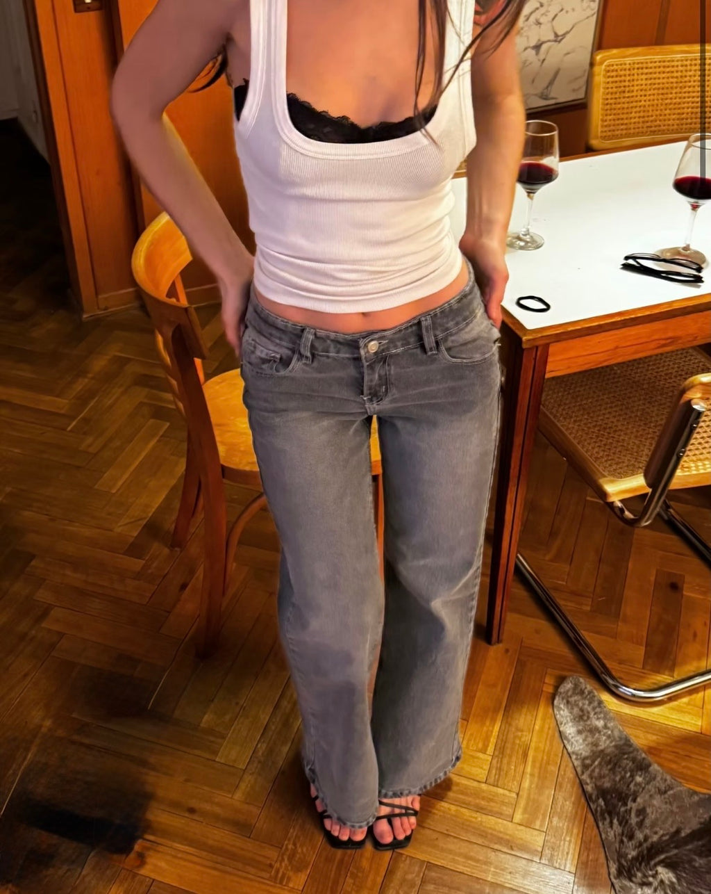 Jean Flare Grey