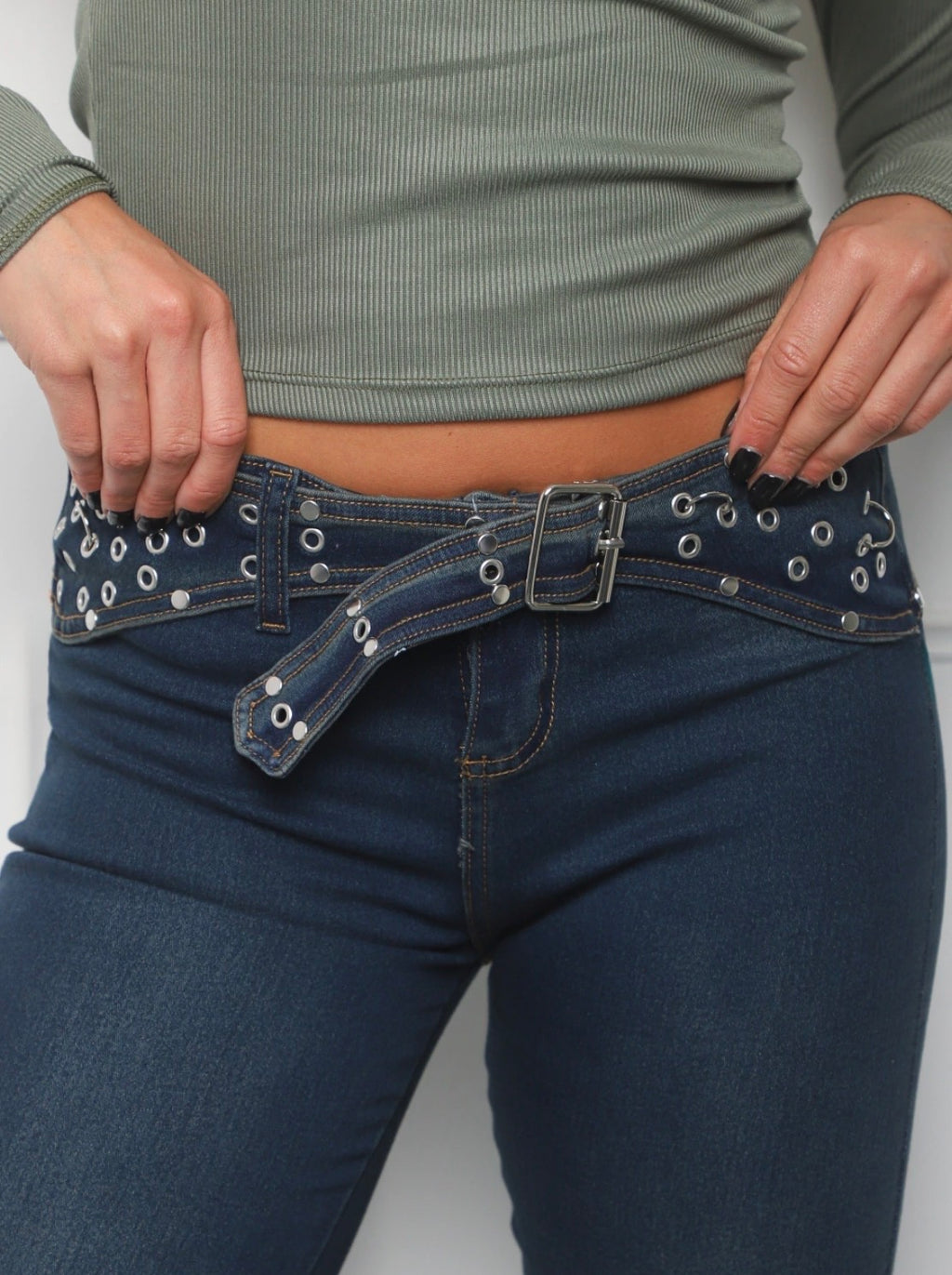 Jean Cinturón Eyelet