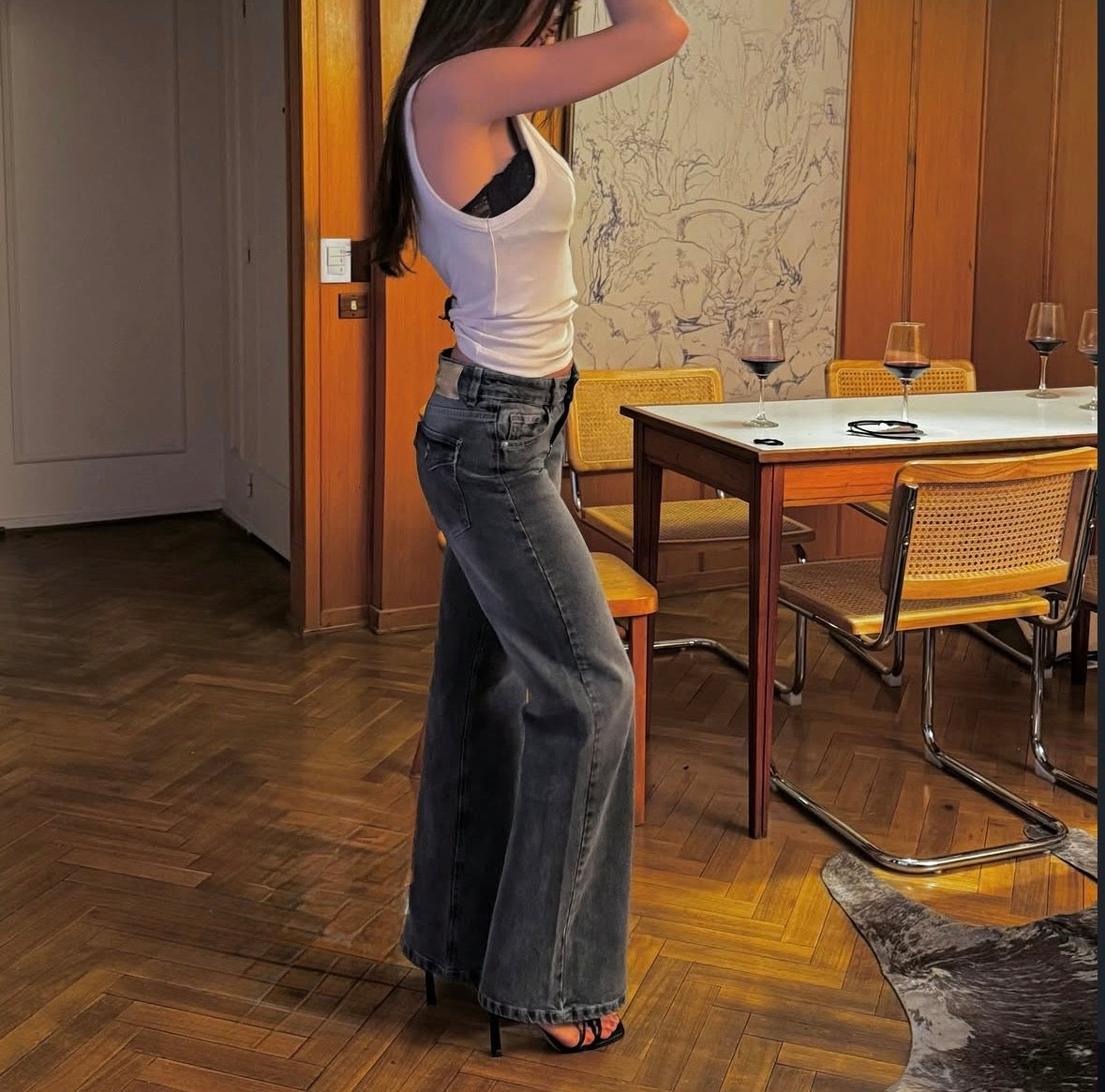 Jean Flare Grey