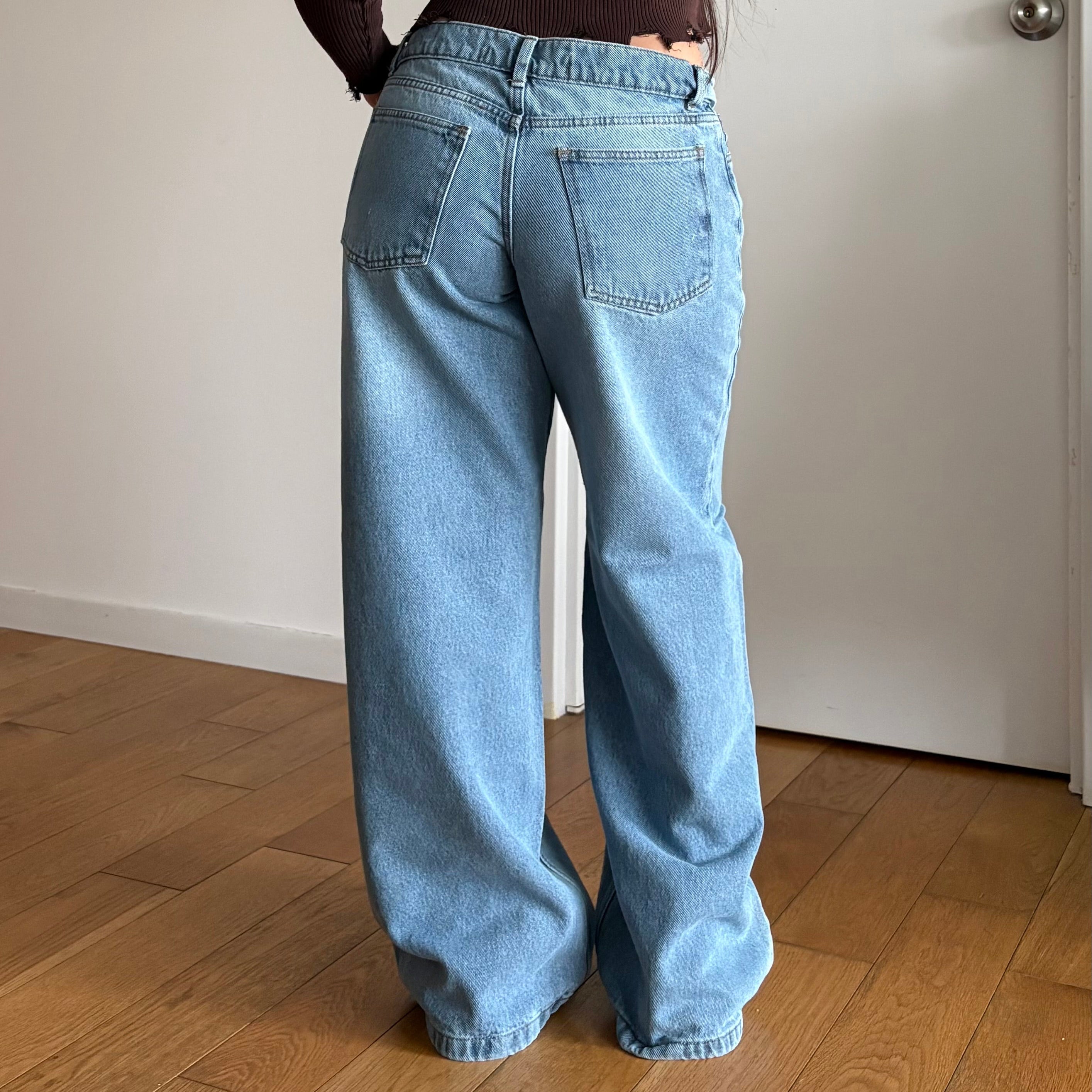 Wide Leg Low Rise Celeste