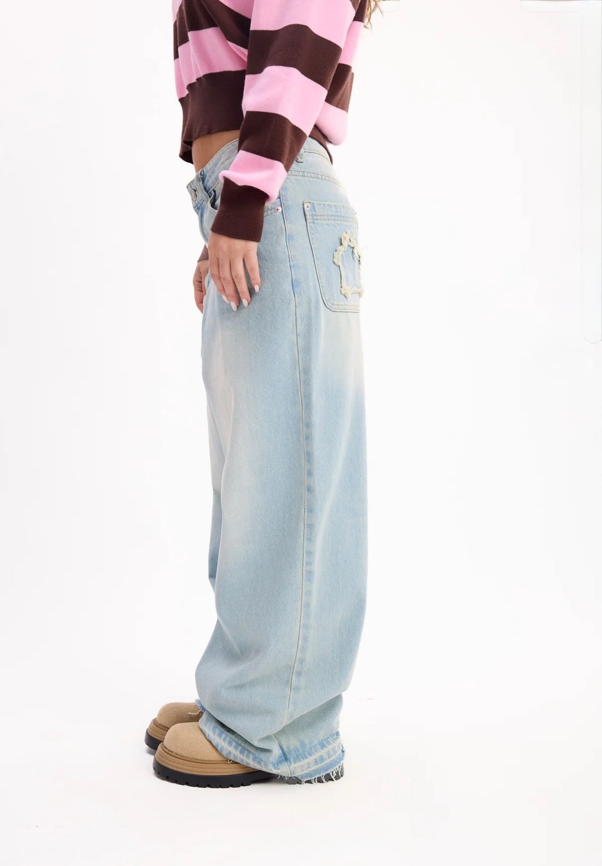 Jean Baggy Star tiro bajo