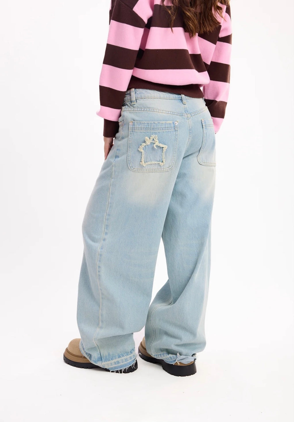 Jean Baggy Star tiro bajo